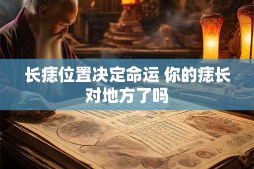 长痣位置决定命运 你的痣长对地方了吗