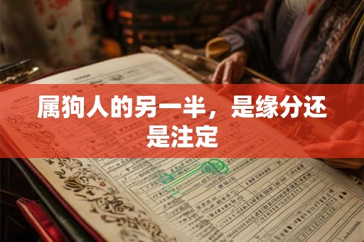 属狗人的另一半，是缘分还是注定