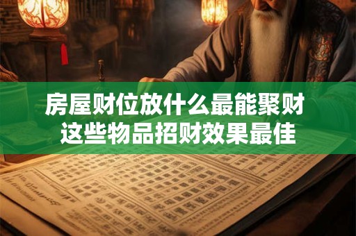 房屋财位放什么最能聚财 这些物品招财效果最佳