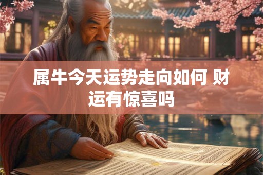 属牛今天运势走向如何 财运有惊喜吗