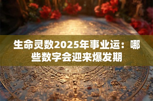 生命灵数2025年事业运：哪些数字会迎来爆发期