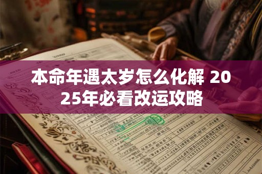 详细阅读:本命年遇太岁怎么化解 2025年必看改运攻略 本命年遇太岁怎么化解 2025年必看改运攻略