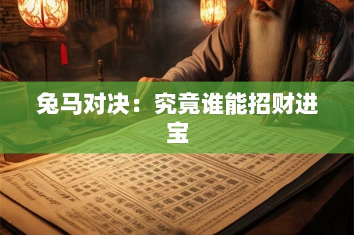 详细阅读:兔马对决:究竟谁能招财进宝 兔马对决:究竟谁能招财进宝