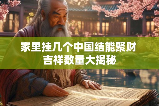 家里挂几个中国结能聚财 吉祥数量大揭秘