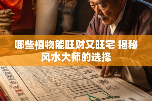 哪些植物能旺财又旺宅 揭秘风水大师的选择
