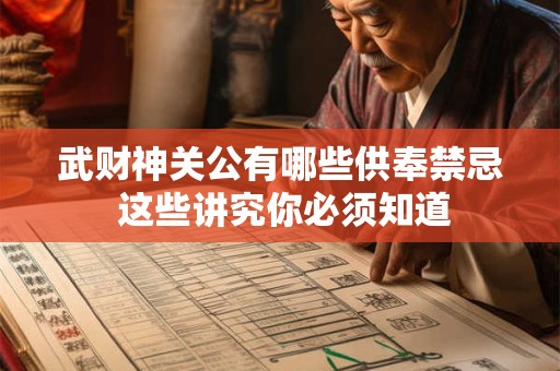 武财神关公有哪些供奉禁忌 这些讲究你必须知道