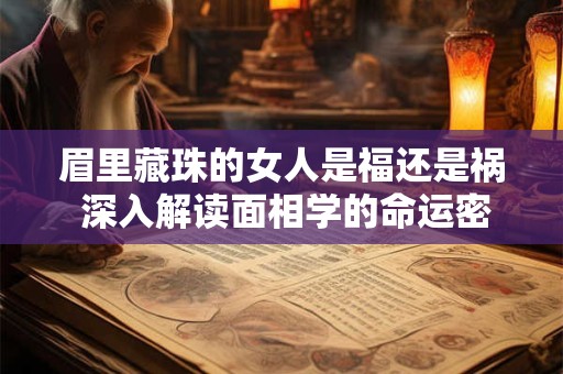 眉里藏珠的女人是福还是祸 深入解读面相学的命运密码