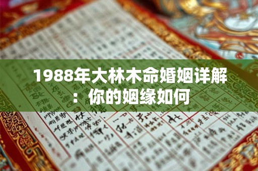 1988年大林木命婚姻详解：你的姻缘如何