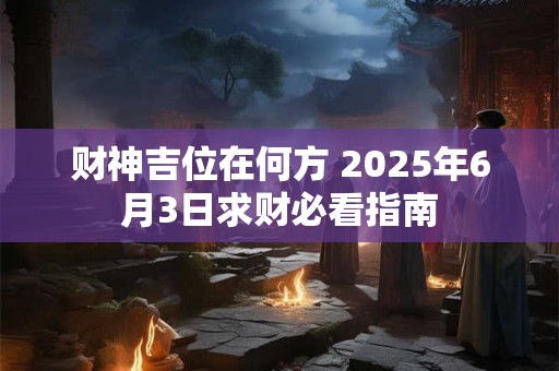 财神吉位在何方 2025年6月3日求财必看指南