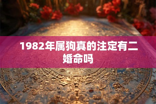 1982年属狗真的注定有二婚命吗