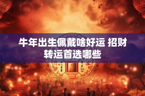 牛年出生佩戴啥好运 招财转运首选哪些