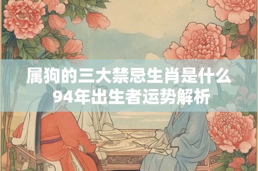 属狗的三大禁忌生肖是什么 94年出生者运势解析