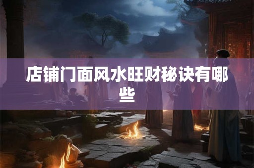 店铺门面风水旺财秘诀有哪些