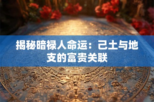 揭秘暗禄人命运：己土与地支的富贵关联