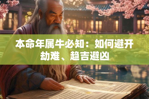 本命年属牛必知：如何避开劫难、趋吉避凶