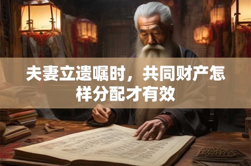 夫妻立遗嘱时，共同财产怎样分配才有效