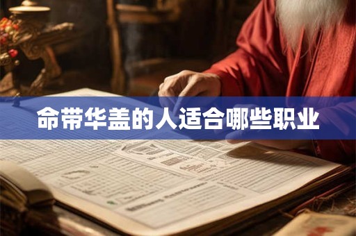 命带华盖的人适合哪些职业