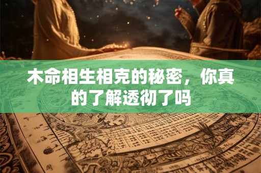 木命相生相克的秘密，你真的了解透彻了吗