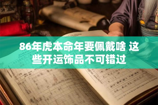 详细阅读:86年虎本命年要佩戴啥 这些开运饰品不可错过 86年虎本命年要佩戴啥 这些开运饰品不可错过