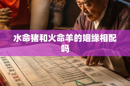水命猪和火命羊的姻缘相配吗