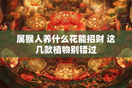 属猴人养什么花能招财 这几款植物别错过