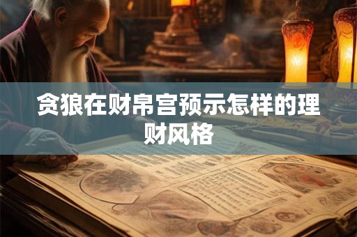 贪狼在财帛宫预示怎样的理财风格