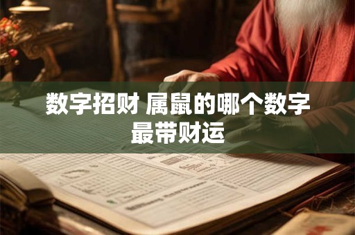 数字招财 属鼠的哪个数字最带财运