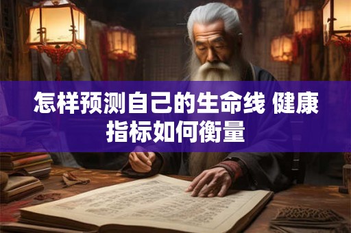 怎样预测自己的生命线 健康指标如何衡量