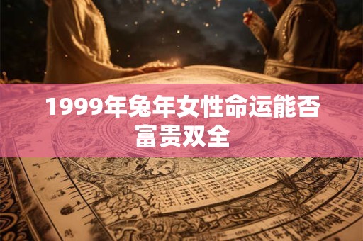 1999年兔年女性命运能否富贵双全