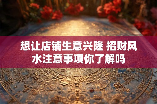 想让店铺生意兴隆 招财风水注意事项你了解吗