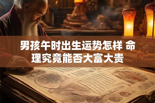 详细阅读:男孩午时出生运势怎样 命理究竟能否大富大贵 男孩午时出生运势怎样 命理究竟能否大富大贵