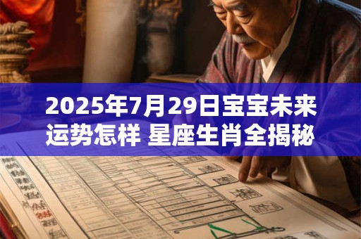 2025年7月29日宝宝未来运势怎样 星座生肖全揭秘
