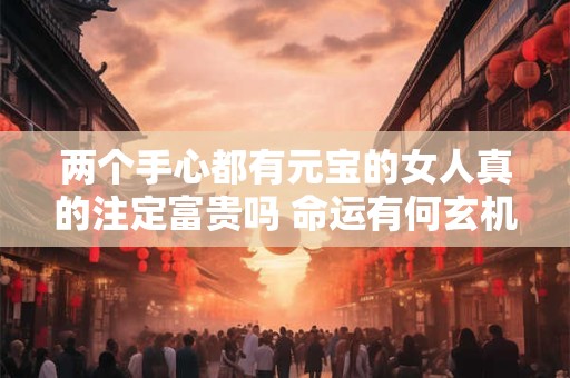 两个手心都有元宝的女人真的注定富贵吗 命运有何玄机
