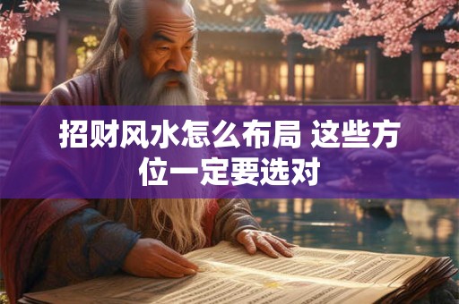 招财风水怎么布局 这些方位一定要选对
