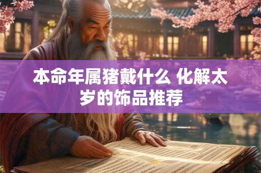 本命年属猪戴什么 化解太岁的饰品推荐