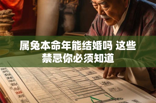属兔本命年能结婚吗 这些禁忌你必须知道