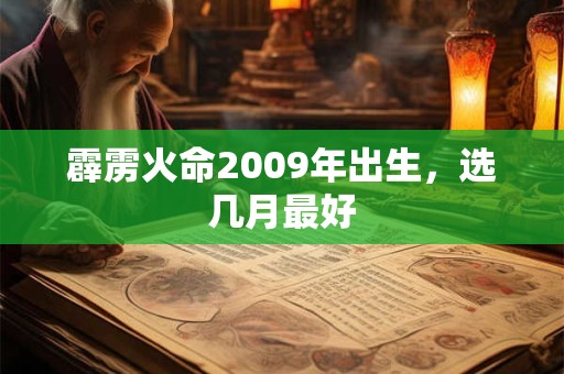 详细阅读:霹雳火命2009年出生,选几月最好 霹雳火命2009年出生,选几月最好