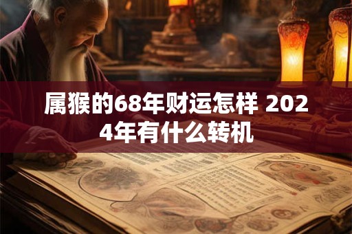 属猴的68年财运怎样 2024年有什么转机