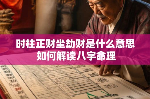 时柱正财坐劫财是什么意思 如何解读八字命理