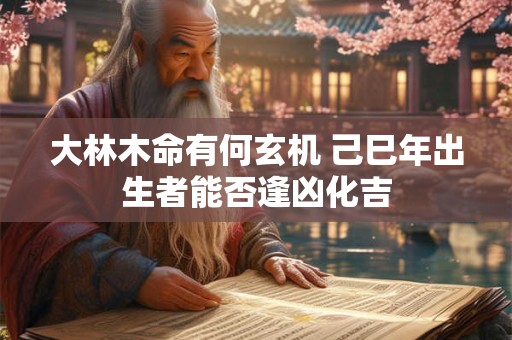 大林木命有何玄机 己巳年出生者能否逢凶化吉