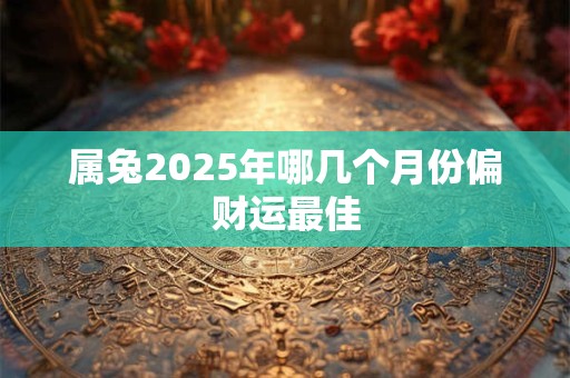 属兔2025年哪几个月份偏财运最佳