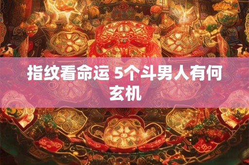 指纹看命运 5个斗男人有何玄机