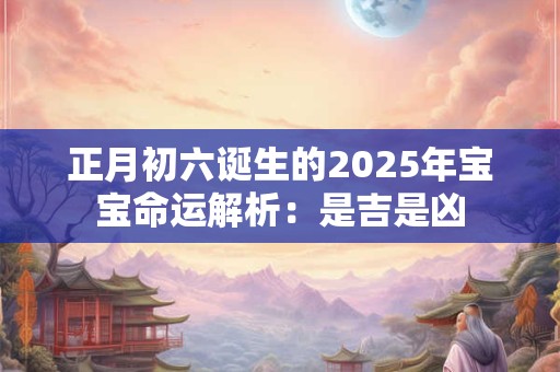 正月初六诞生的2025年宝宝命运解析：是吉是凶