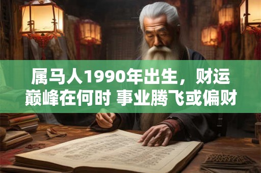 属马人1990年出生，财运巅峰在何时 事业腾飞或偏财爆发