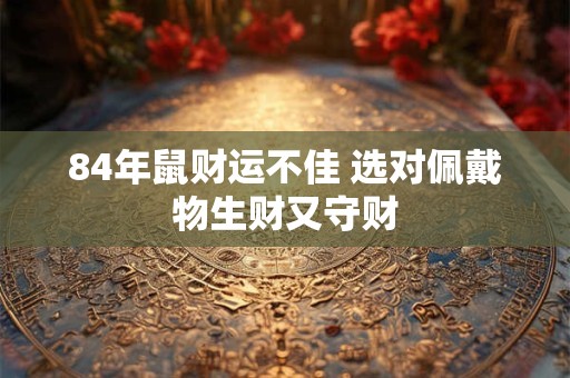 84年鼠财运不佳 选对佩戴物生财又守财