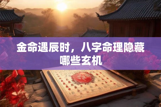 金命遇辰时，八字命理隐藏哪些玄机
