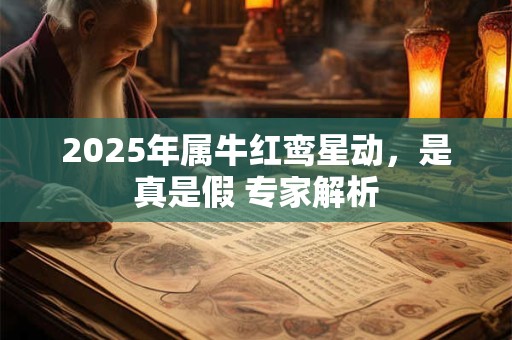 2025年属牛红鸾星动，是真是假 专家解析