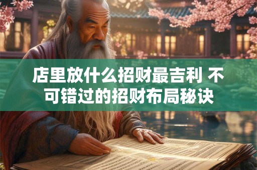 店里放什么招财最吉利 不可错过的招财布局秘诀