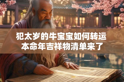 犯太岁的牛宝宝如何转运 本命年吉祥物清单来了