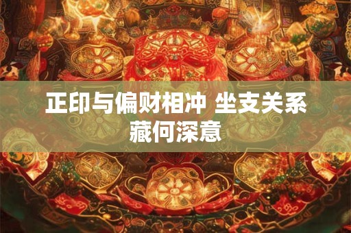 正印与偏财相冲 坐支关系藏何深意